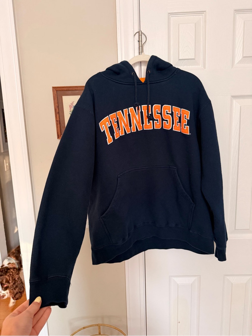 Champs Navy Hoodie with Orange 'TENNESSEE' Arch
